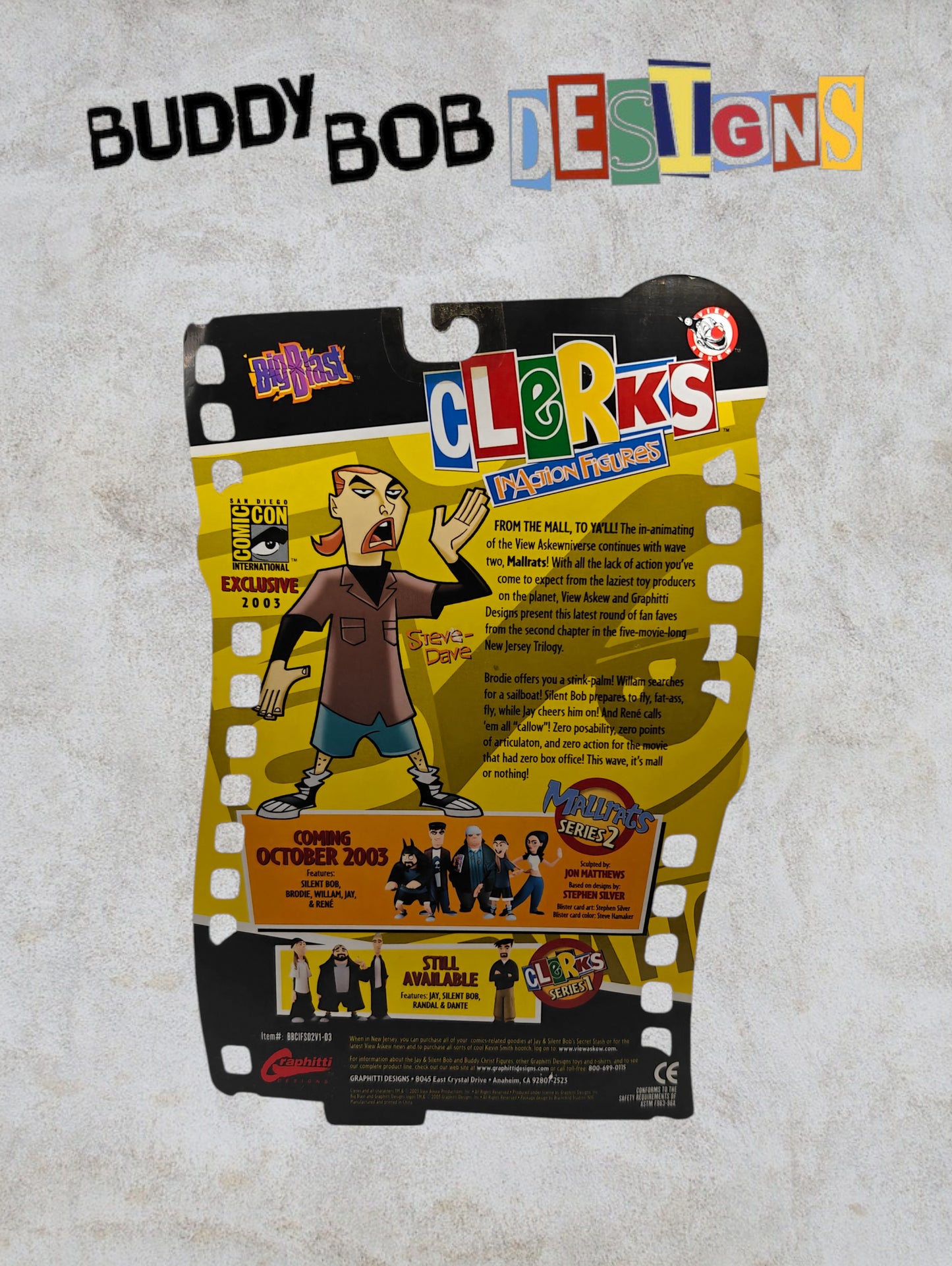 Clerks Inaction Figure - Series 2 - Steve-Dave - Signed