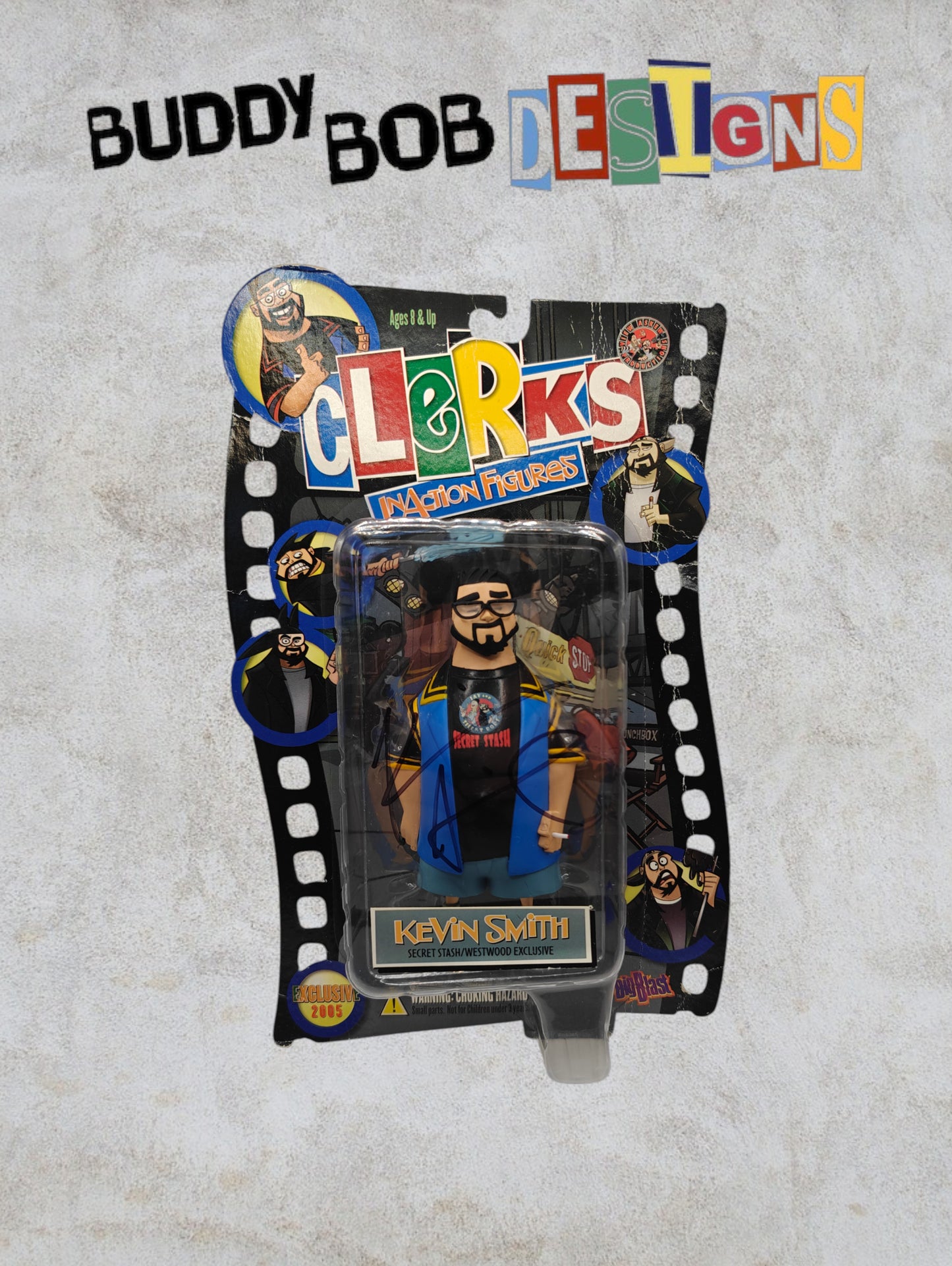 Clerks Inaction Figure - Secret Stash Westwood Exclusive - Kevin Smith - Signed