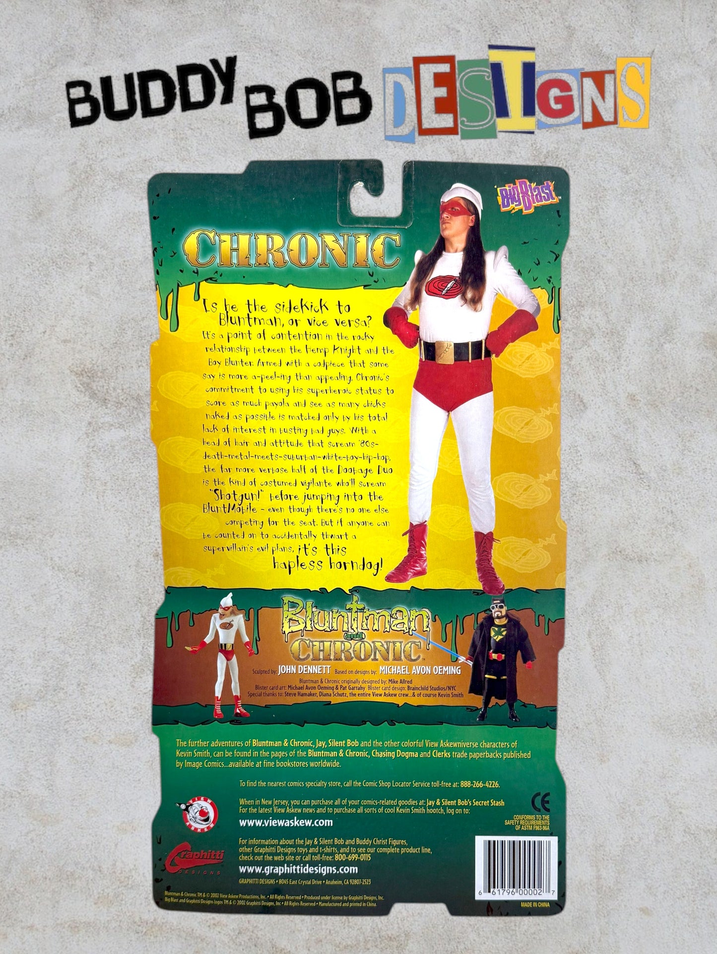 Autographed Bluntman & Chronic Figure - Chronic by Big Blast Toys - Signed by Jason Mewes