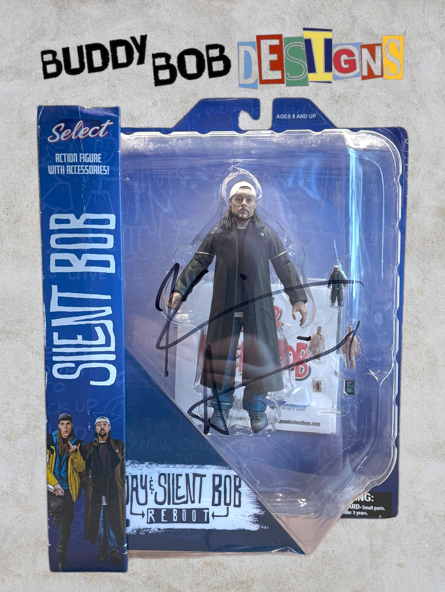 Autographed Jay and Silent Bob Reboot Silent Bob Figure by Diamond Select - Signed by Kevin Smith