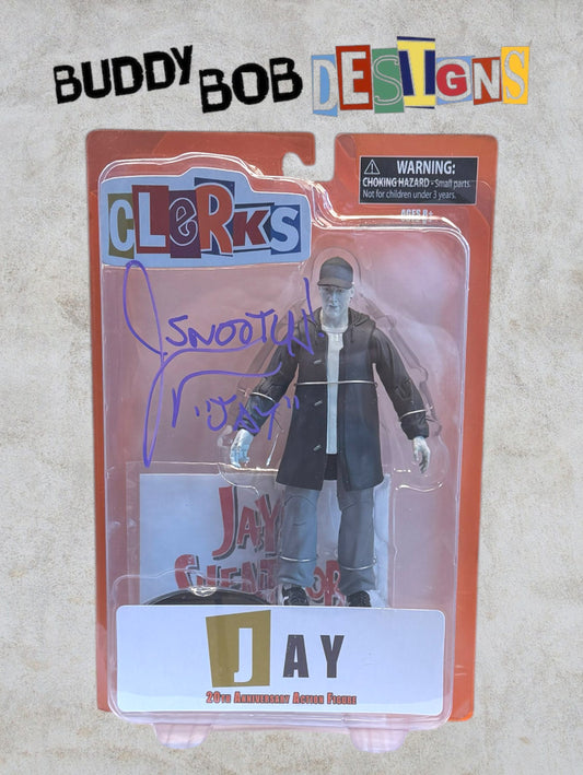 Autographed Clerks 20th Anniversary Jay Figure by Diamond Select - Signed by Jason Mewes