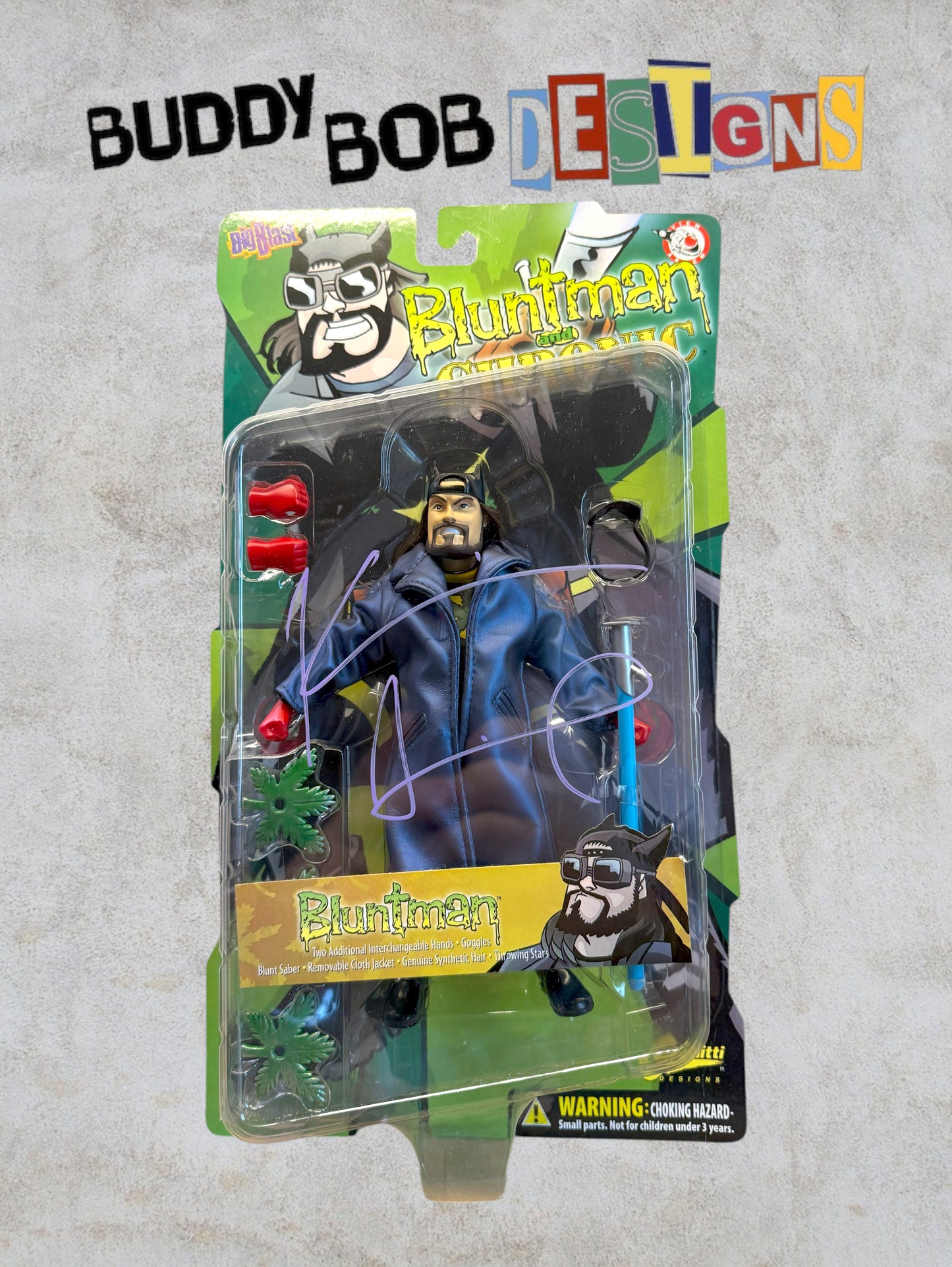 Autographed Bluntman & Chronic Figure - Bluntman by Big Blast Toys - Signed by Kevin Smith